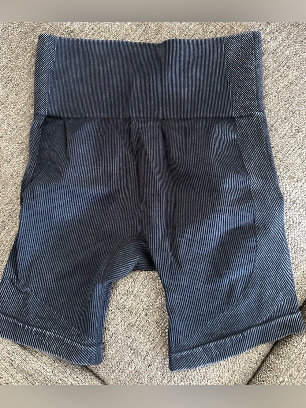 JoyLab Ribbed Seamless Bike Shorts High Waisted Dark Charcoal Gray Women's Sz M
